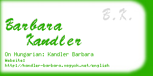 barbara kandler business card